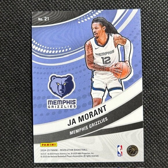 2024-25 Panini Revolution Vortex #21 Ja Morant Memphis Grizzlies - Picture 2 of 2